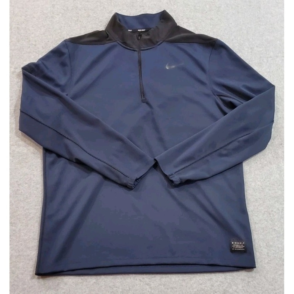 Nike Golf Men's Quarter Ziplue Pullover, Blue, Size Large